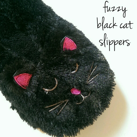 fuzzy cat slippers