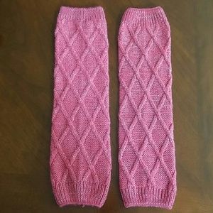 New w/o tag Pink sparkle knit boot leg warmer