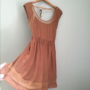 Free People Mesh Lace Panel open back dress