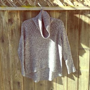 Chunky grey turtleneck oversized