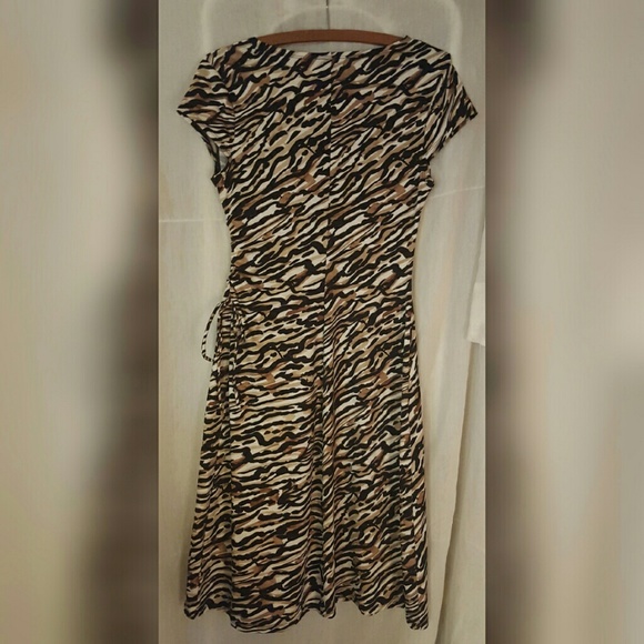 🍸 MERONA 🐯 leopard print wrap dress s like DVF - Picture 2 of 4
