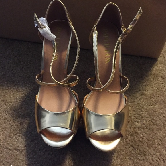New gold stilettos