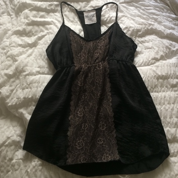 Black Lace Tank Top