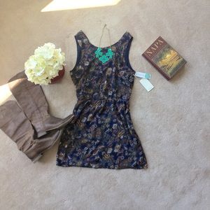 NWT navy print dress