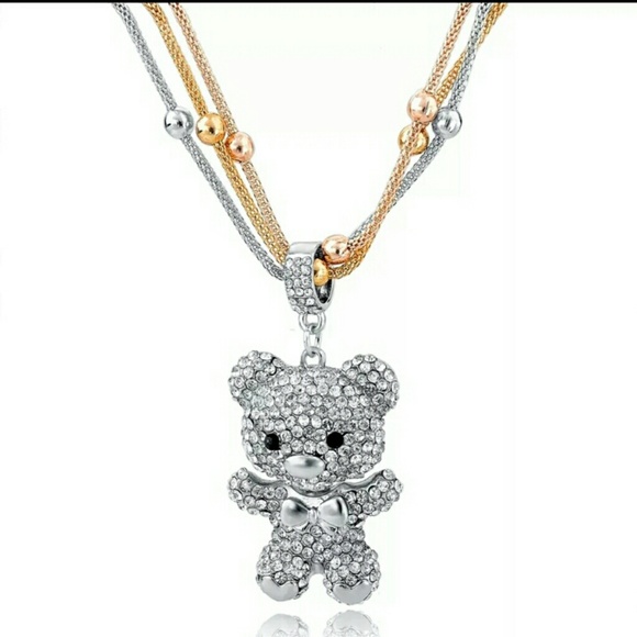 statement bear necklace