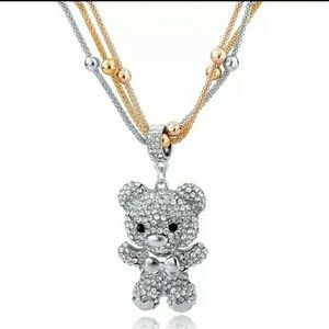 statement bear necklace