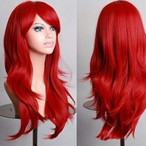 Brits red vibrant wig