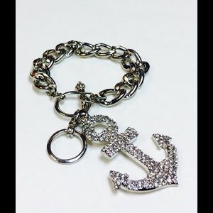 Crystal Anchor  Bracelet