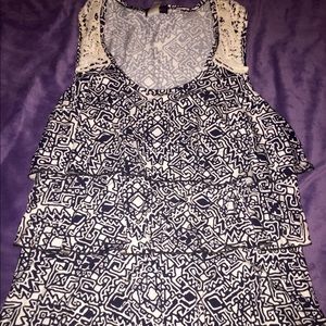 Ruffled sleeveless top