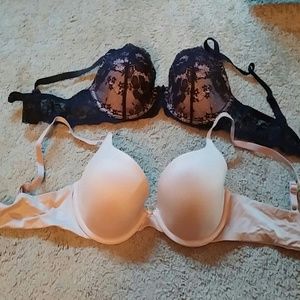 Two Victoria's secret bras.