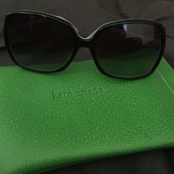 Kate Spade Aspen Oversized Blk Amethyst Sunglasses