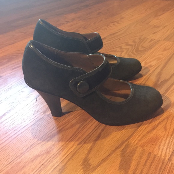 Shoes - Olive Green Mary Janes