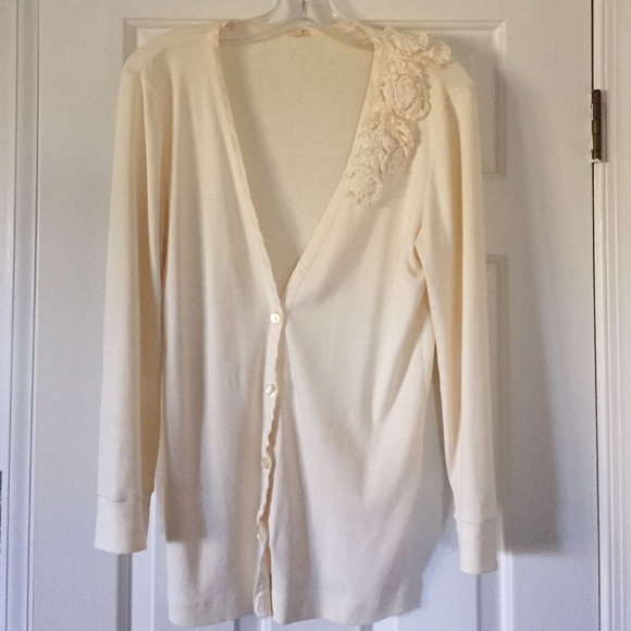 J. Crew Cream Cardigan - Picture 1 of 3