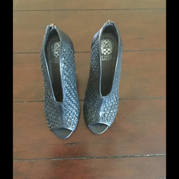 Vince Camuto Black Woven Bootie - Picture 3 of 4