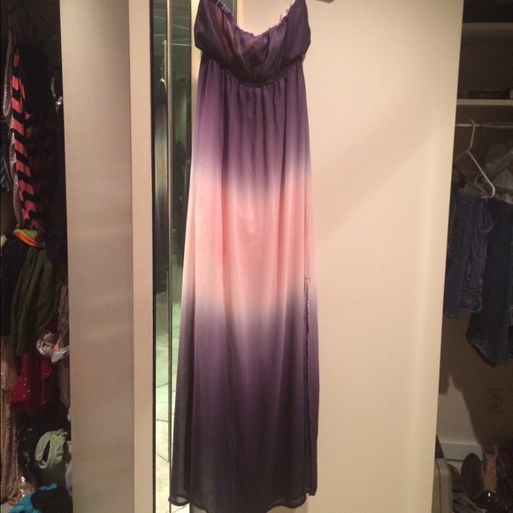Strapless ombré dress