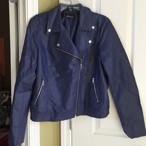 New! Forever 21 Navy jacket- faux leather
