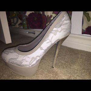 Lace high heels