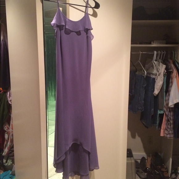 Purple sheer overlay dress