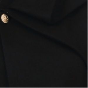 ultrachicfashion.com Jackets & Coats - Black Peacoat Jacket w/ Leather Sleeves ultrachicfashion.com Jackets & Coats - Black Peacoat Jacket w/ Leather Sleeves