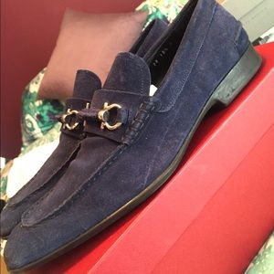Authentic Salvatore Ferragamo Suede Loafers