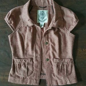 BB Dakota Crimson Tweed Snap Coat