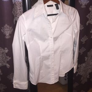 Crisp clean white button up blouse