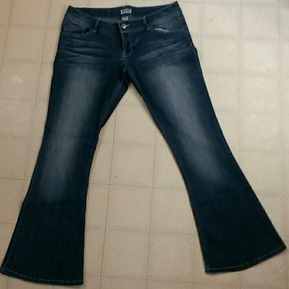 Dark blue boot cut jeans