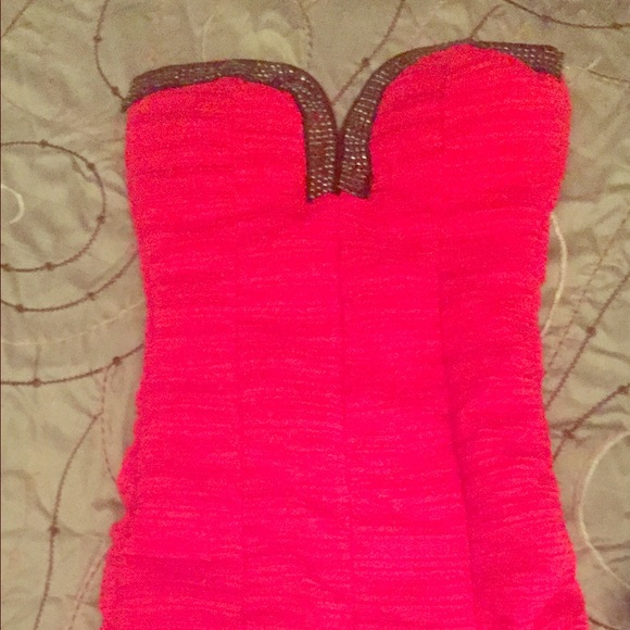 Beautiful red strapless dress