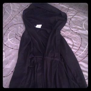 Black hooded jacket