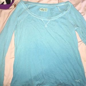 Long sleeve blue top