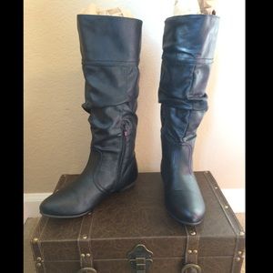 Cute faux leather boots