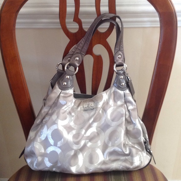 Coach silver purse