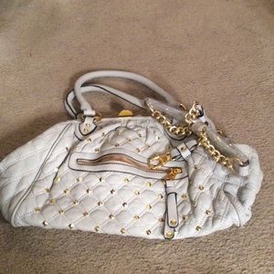 Grey and gold purse