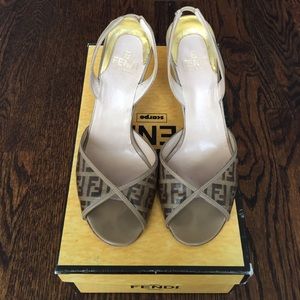 Signature Fendi Slingback heels