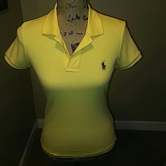 Yellow slim fit polo
