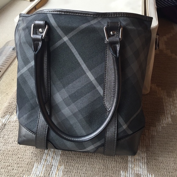 Burberry shoulder bag- gray & silver
