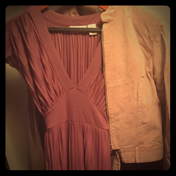 Knife Pleated purple dress
