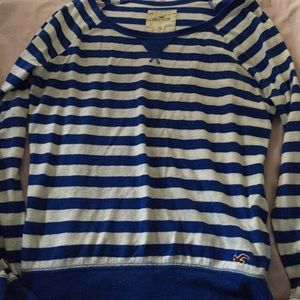 Blue and white striped shirt