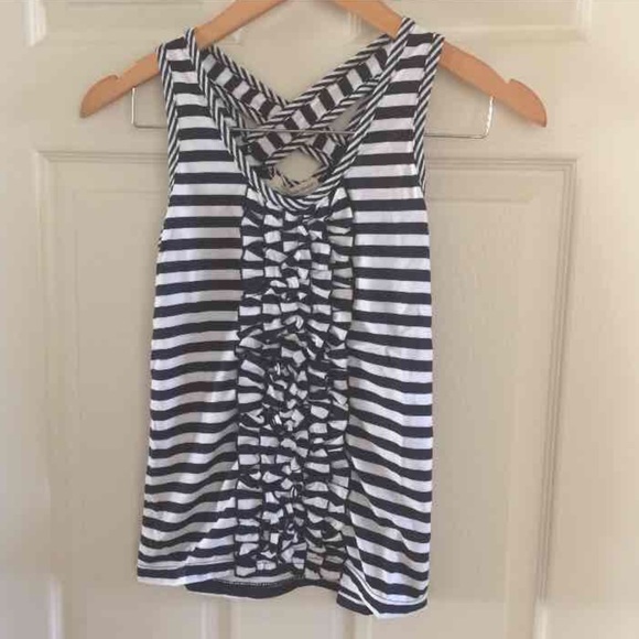 NWT Navy Striped Print Tank