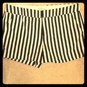 Forever21 striped Black and White shorts