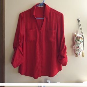 bundle  express hot pink, red and coral shirt