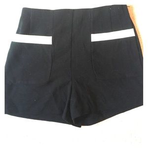 Forever 21 black and white shorts