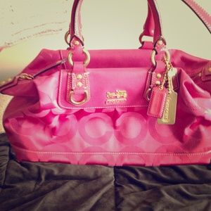 Limited edition pink coach purse!!