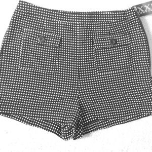 Forever 21 black and White high waisted shorts