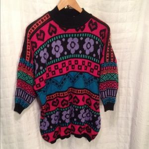 Bold print vintage sweater