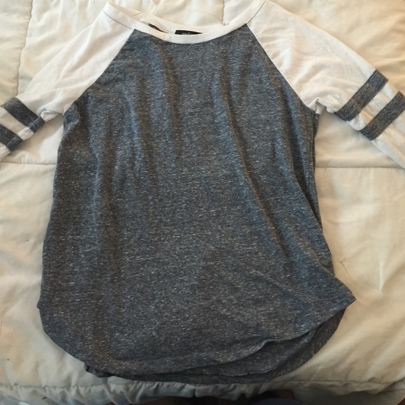 Gray blue baseball tee