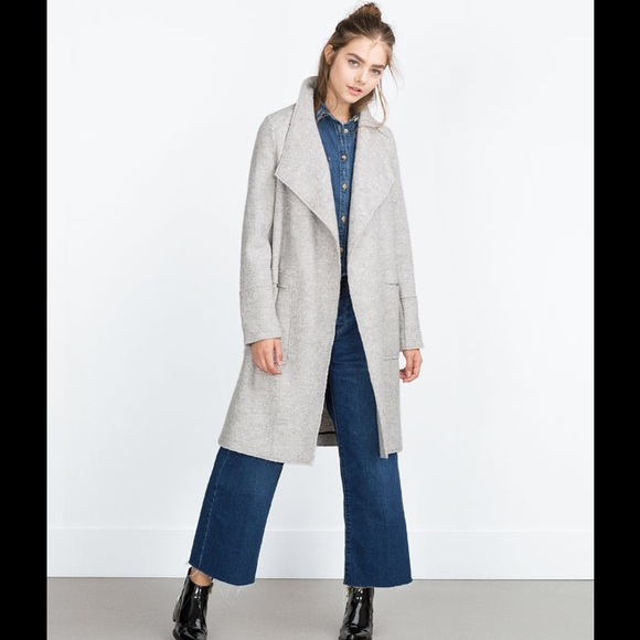 Zara Jackets & Blazers - Wool grey coat Zara New Collection