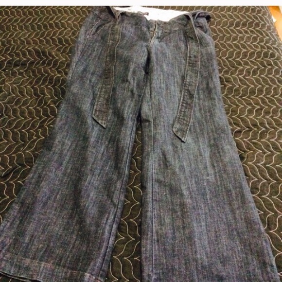 Wide leg jean trouser