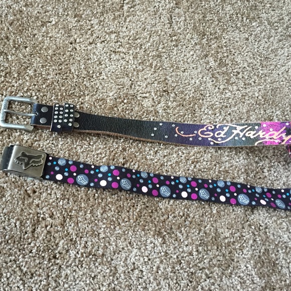Ed Hardy and Fox belts. Two for the price of one!