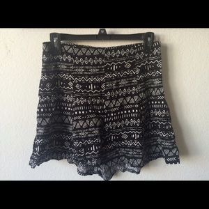 High-Waisted Tribal Shorts